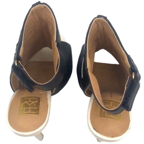 FRH Black/White Open-Toed Stilettos Size 6.5 - Picture 8 of 11